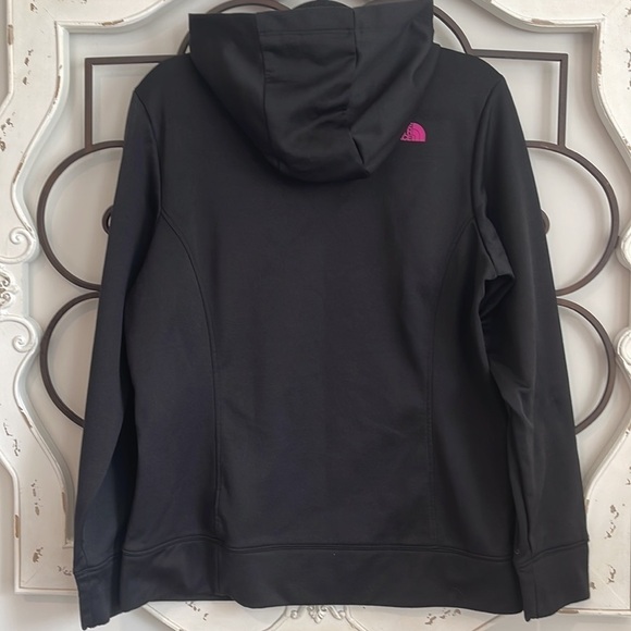 NORTH FACE PULLOVER HOODIE BLACK/PINK SIZE LARGE - Picture 6 of 9